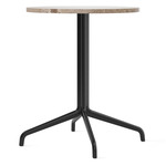 Harbour Round Dining Table - Black / Kunis Breccia Sandstone