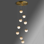 Callisto Multi Light Pendant - Antiqued Boyd Brass / Alabaster