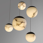 Callisto Multi Light Pendant - Earthen Brass / Alabaster