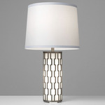 Kyoto Table Lamp - Satin Nickel / White Linen