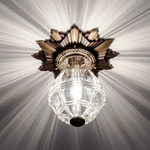 Opera House Ceiling Light - Antiqued Boyd Brass / Clear