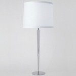 Pacific Heights Table Lamp - Polished Nickel / White Linen