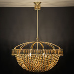 San Miguel Chandelier - Satin Brass / Satin Brass / Polished Brass