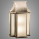 Belvedere Outdoor Wall Sconce - Satin Nickel / Frosted