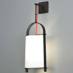 To-Ji Wall Sconce - Blackened Brass / White