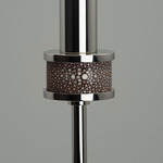 Topanga Floor Lamp - Polished Nickel / Chocolate Shagreen