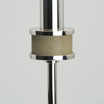 Topanga Floor Lamp - Polished Nickel / Sage Shagreen