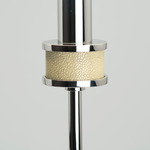 Topanga Floor Lamp - Polished Nickel / Sand Shagreen