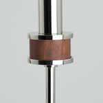 Topanga Floor Lamp - Polished Nickel / Natural Walnut