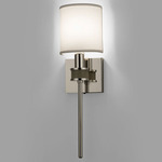 Topanga I Wall Sconce - Polished Nickel / Sage Shagreen