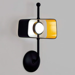 Totem Wall Sconce - Coal / Yellow Gold Leaf