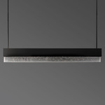 Isa Linear Pendant - Blackened Brass / Cast Clear Crystal