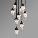 Nebula Multi Light Pendant - Antiqued Boyd Brass / Alabaster