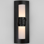 Obi Wall Sconce - Blackened Aluminum / White