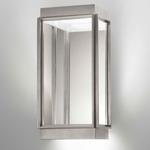 Phantom Outdoor Wall Sconce - Satin Nickel / Clear