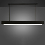 T-Light Linear Pendant - Black Granite / Etched Glass