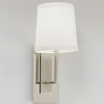 Belmont Wall Sconce - Polished Nickel / Satin Nickel / White Linen
