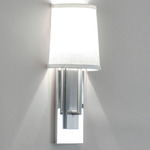 Belmont Wall Sconce - Polished Nickel / Satin Nickel / White Linen