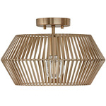 Kaiya Semi Flush Ceiling Light - Matte Brass