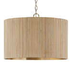 Donovan Pendant - Matte Brass / White Wash