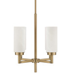Alyssa Pendant - Aged Brass / White