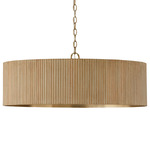 Donovan Pendant - Matte Brass / White Wash