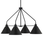 Alden Chandelier - Matte Black / White