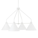 Alden Chandelier - Matte White / White