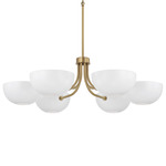 Reece Chandelier - Aged Brass / Matte White