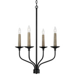 Wilder Chandelier - Matte Black / Natural