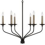 Wilder Chandelier - Matte Black / Natural