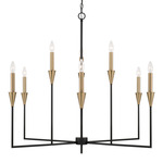 Avant Chandelier - Matte Black / Aged Brass