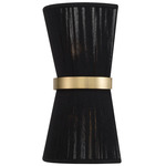 Cecilia Wall Sconce - Patina Brass / Black Rope