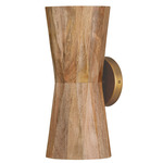 Nadeau Wall Sconce - Patina Brass / Light Wood