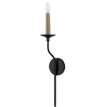 Wilder Wall Sconce - Matte Black / Natural