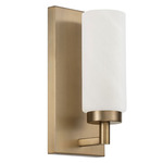 Alyssa Wall Sconce - Aged Brass / White