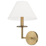 Gilda Wall Sconce - Aged Brass / White