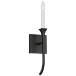 Decklan Wall Sconce - Black Iron / White