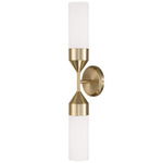 Devon Dual Wall Sconce - Matte Brass / Soft White