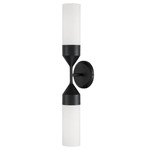 Devon Dual Wall Sconce - Matte Black / Soft White