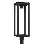 Hunt Outdoor LED Post Light with Round Fitter - Black / Clear