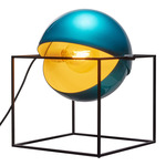 El Cubo Table Lamp - Black / Turquoise Metallic