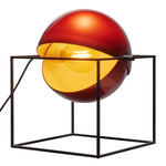 El Cubo Table Lamp - Black / Red Metallic