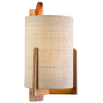 Greta Wall Sconce - Natural Oak / Natural Fiber