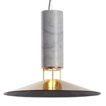 Rebound Pendant - White Marble / Brass