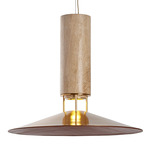 Rebound Pendant - Travertine / Brass