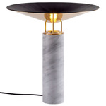 Rebound Table Lamp - White Marble / Brass