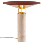 Rebound Table Lamp - Travertine / Brass