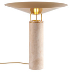 Rebound Table Lamp - Travertine / Brass