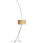 Totora Floor Lamp - Black / Natural Fiber